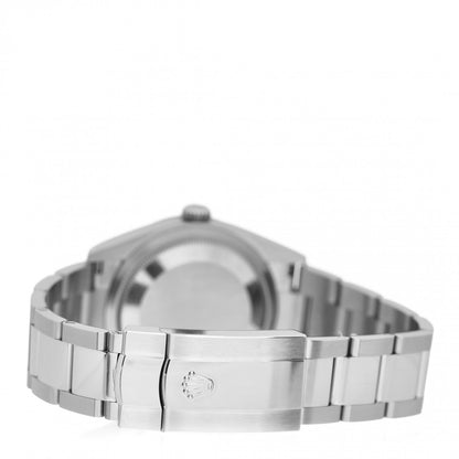 Rolex Stainless Steel 18K White Gold Diamond 36mm Oyster Perpetual Datejust Watch Aubergine Roman 126234 3 of 5