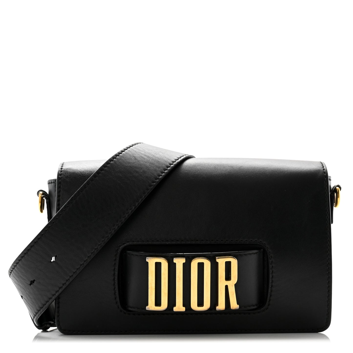 Smooth Calfskin Dio(r)evolution Flap Bag Black