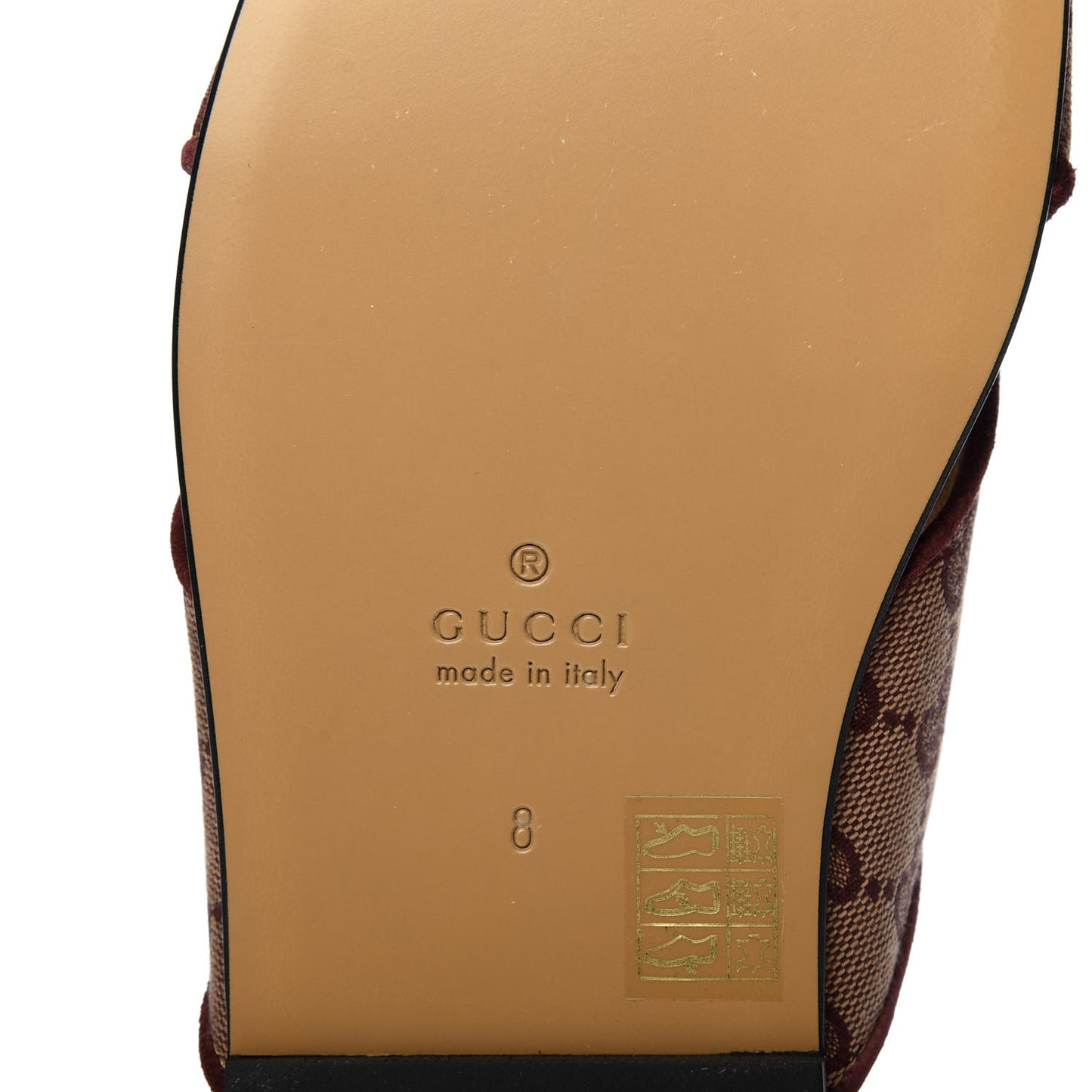 Canvas GG Monogram Mens Criss Cross Slide Sandals 8 Sahara Rubino Chardonnay