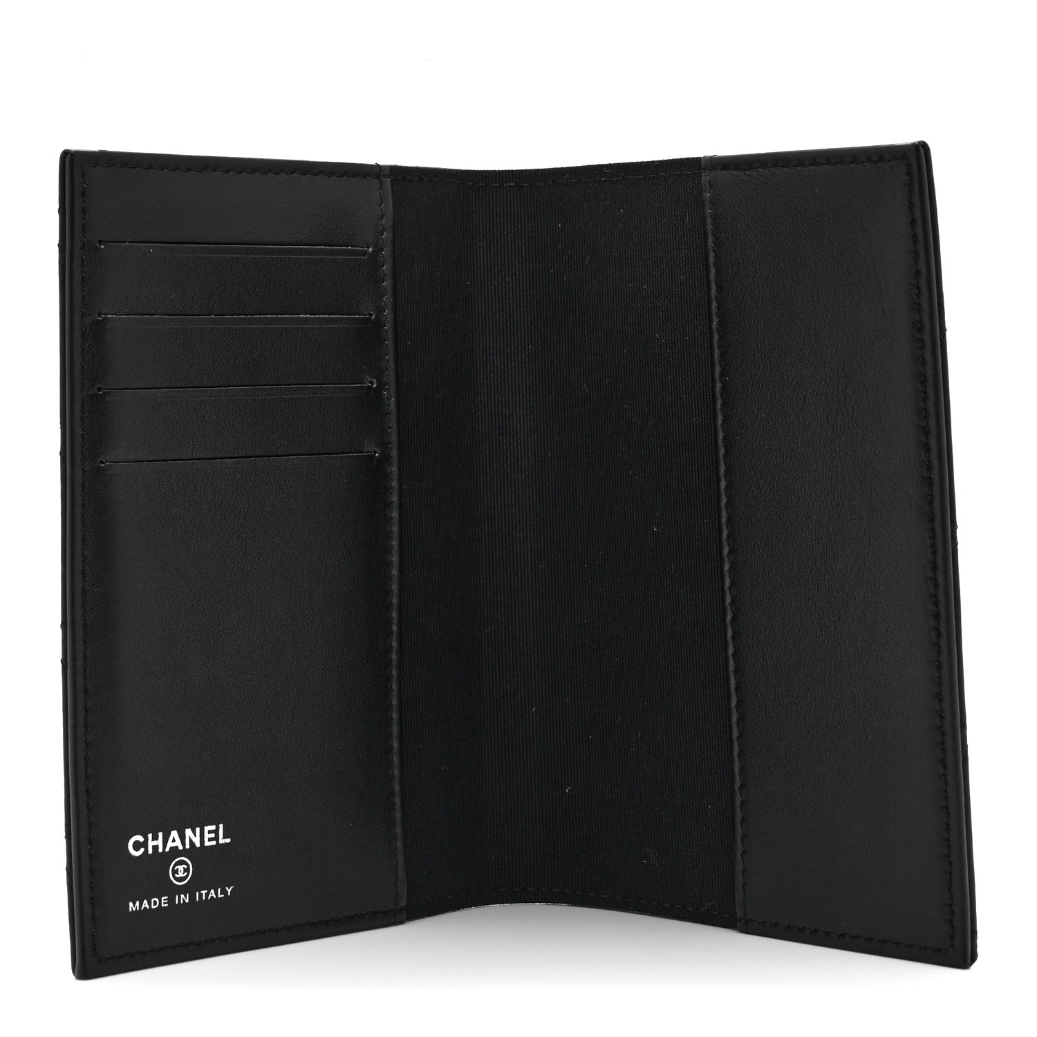Chanel Grained Calfskin Quilted Passport Holder Wallet So Black 5 of 10