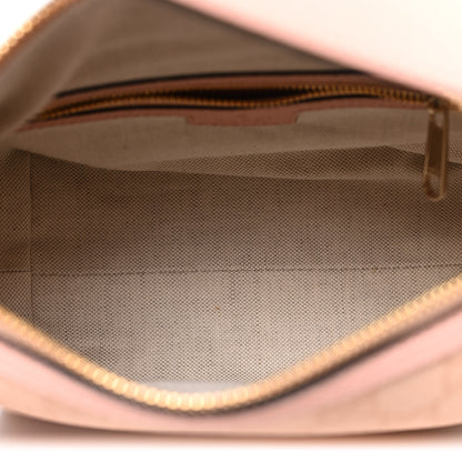Gucci GG Supreme Monogram Textured Calfskin Web Super Mini Ophidia Shoulder Bag Pink 5 of 11