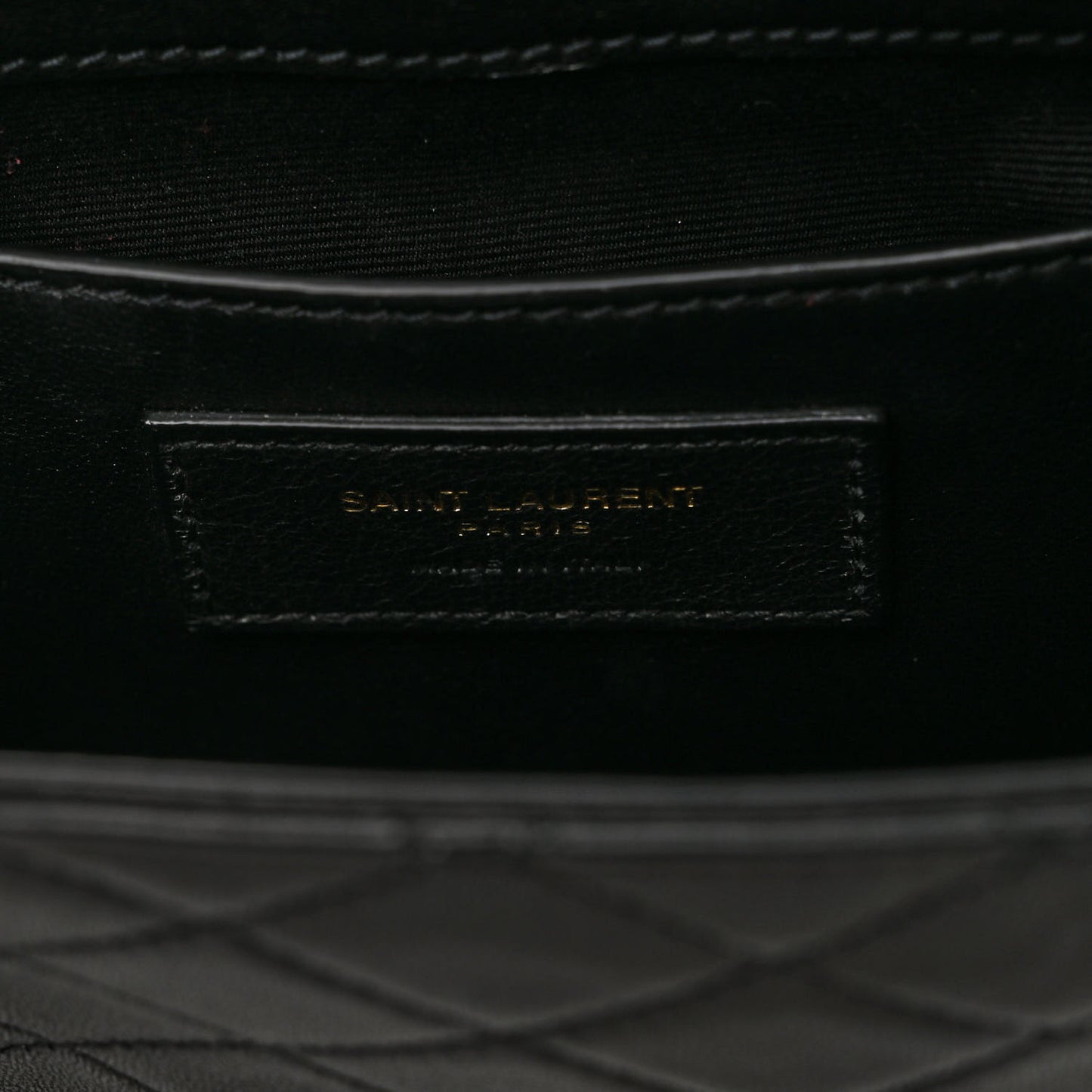 Lambskin Quilted Monogram Mini Nolita Black
