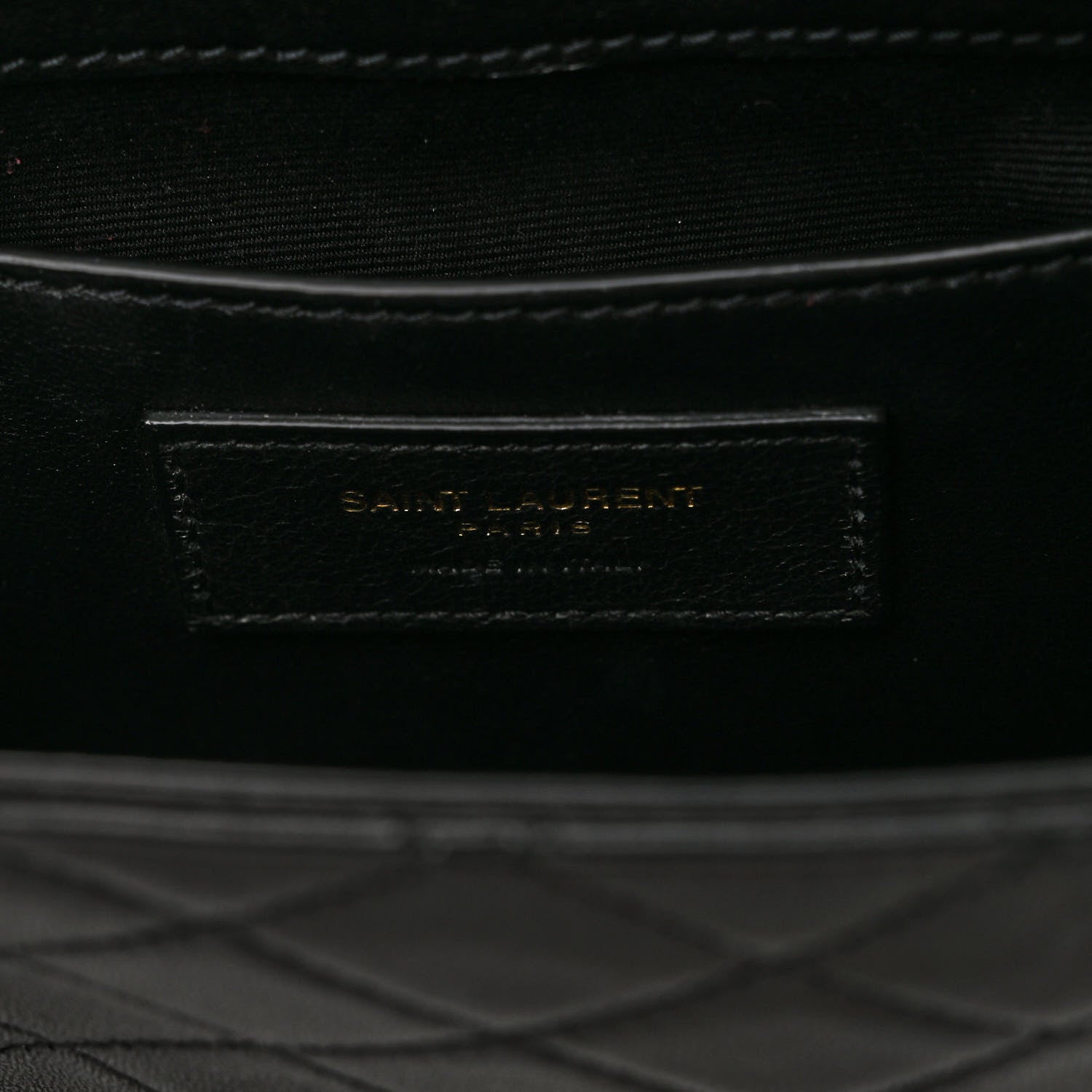 Saint Laurent Lambskin Quilted Monogram Mini Nolita Black 6 of 9