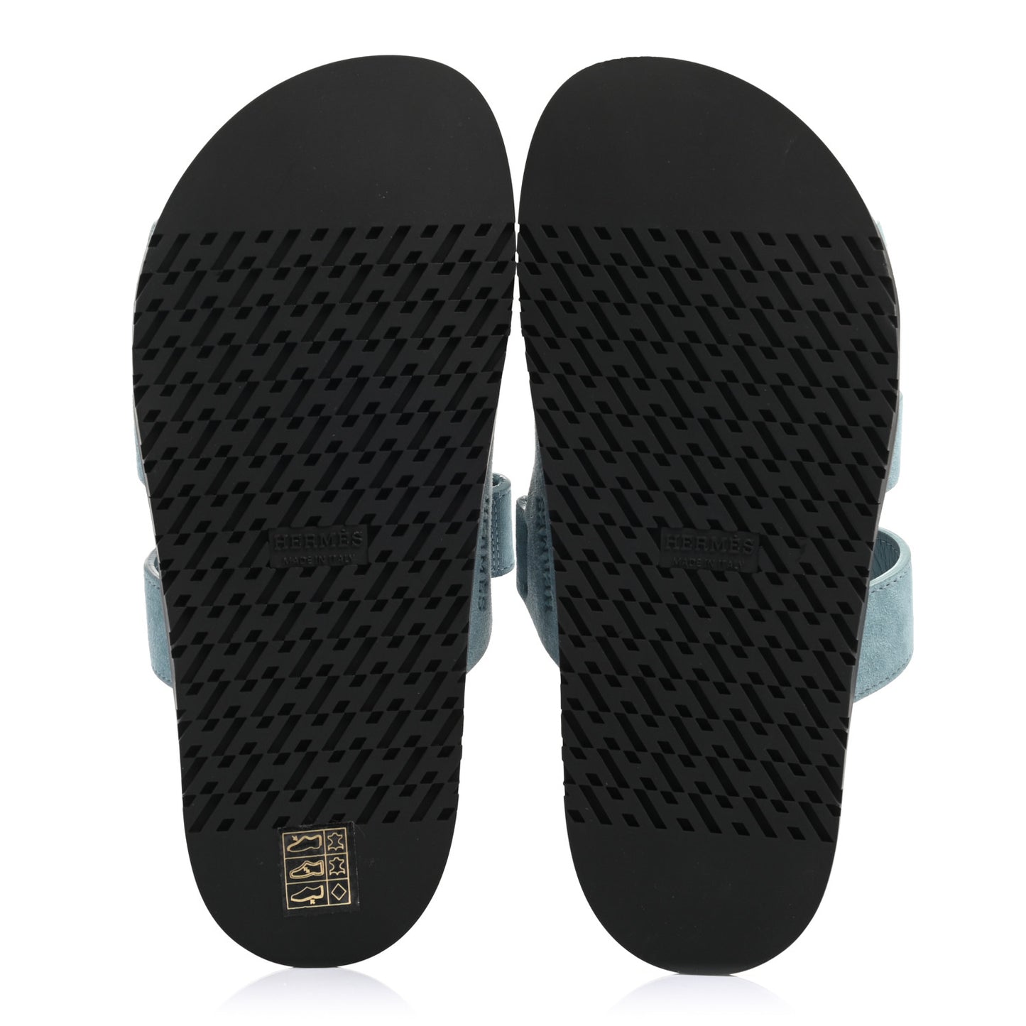 Suede Goatskin Womens Chypre Sandals 38 Vert d'eau