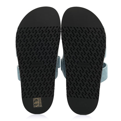Hermes Suede Goatskin Womens Chypre Sandals 38 Vert d'eau 5 of 8