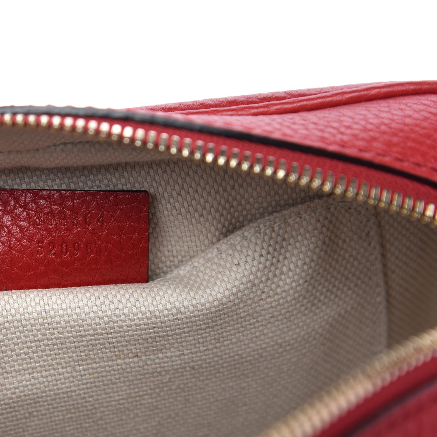 Gucci Pebbled Calfskin Small Soho Disco Bag Tabasco Red 9 of 10