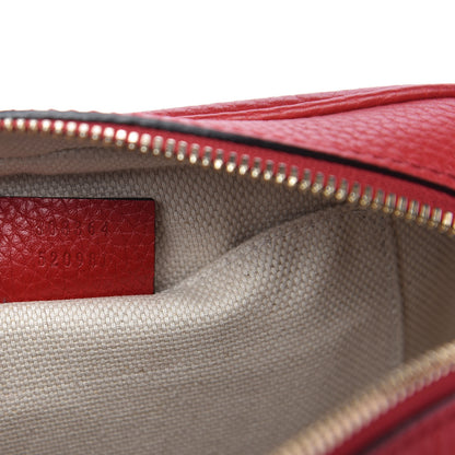 Gucci Pebbled Calfskin Small Soho Disco Bag Tabasco Red 9 of 10