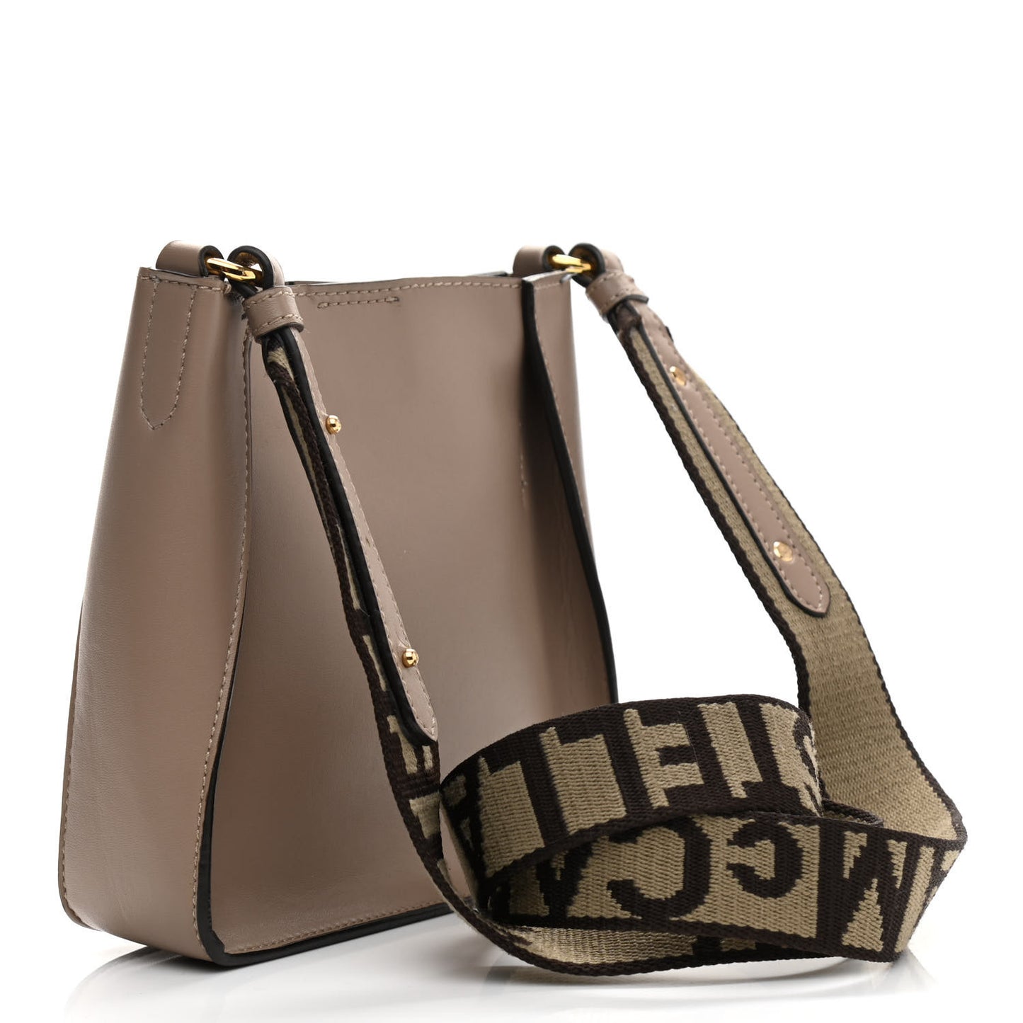 Eco Alter Nappa Perforated Logo Tiny Crossbody Dark Taupe