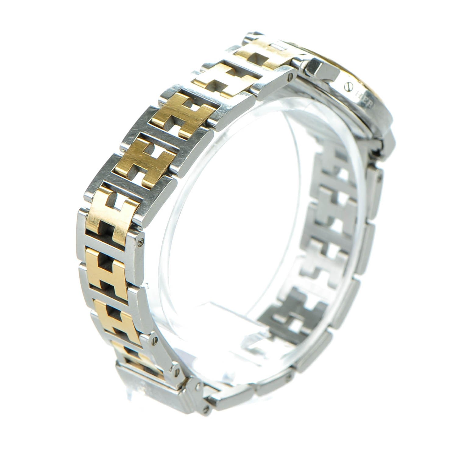 Hermes Stainless Steel 24mm Clipper Quartz Watch Gold 5 of 10