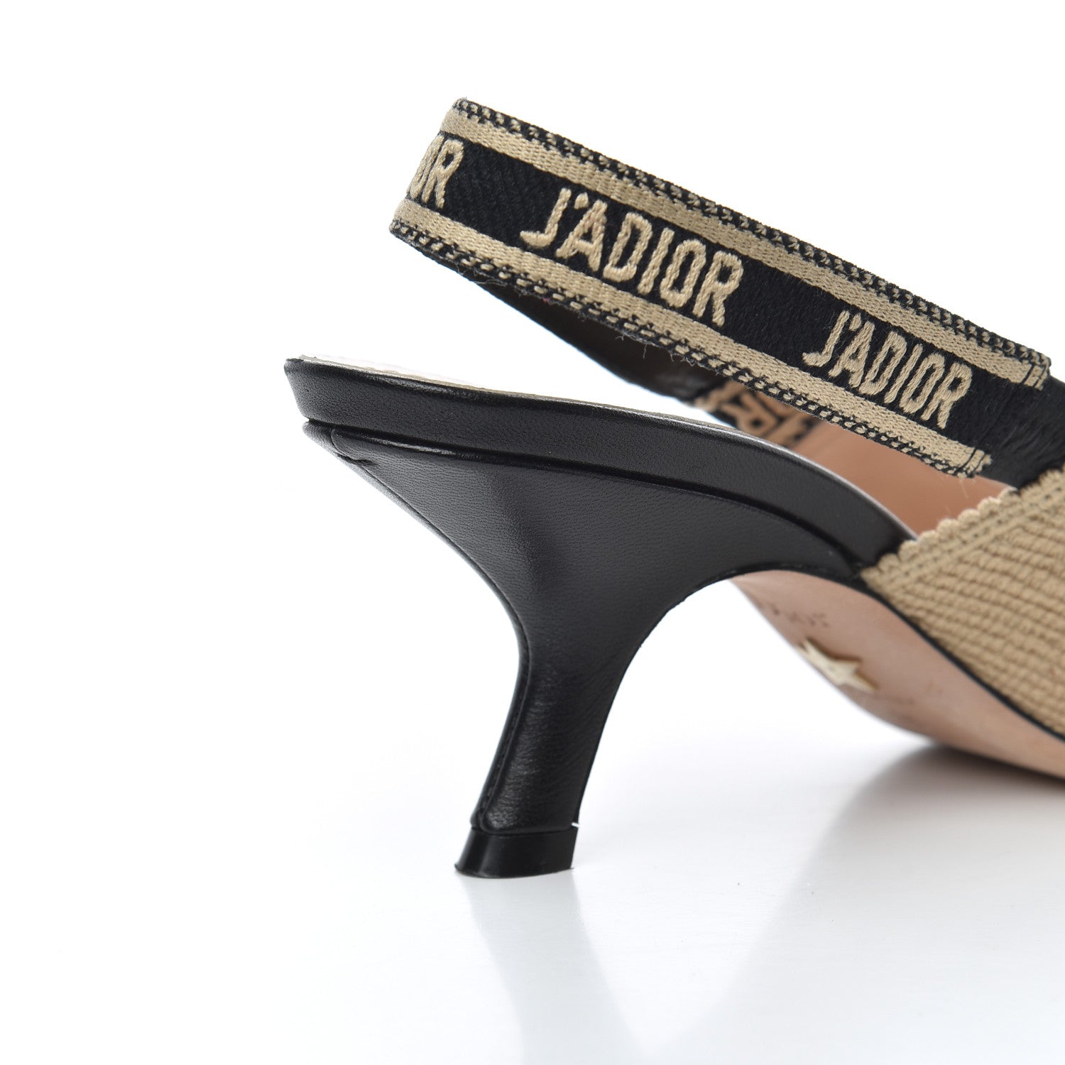 Christian Dior Natural Canvas Ribbon J'Adior Slingback 65mm Pumps 36 Black Cream 13 of 15