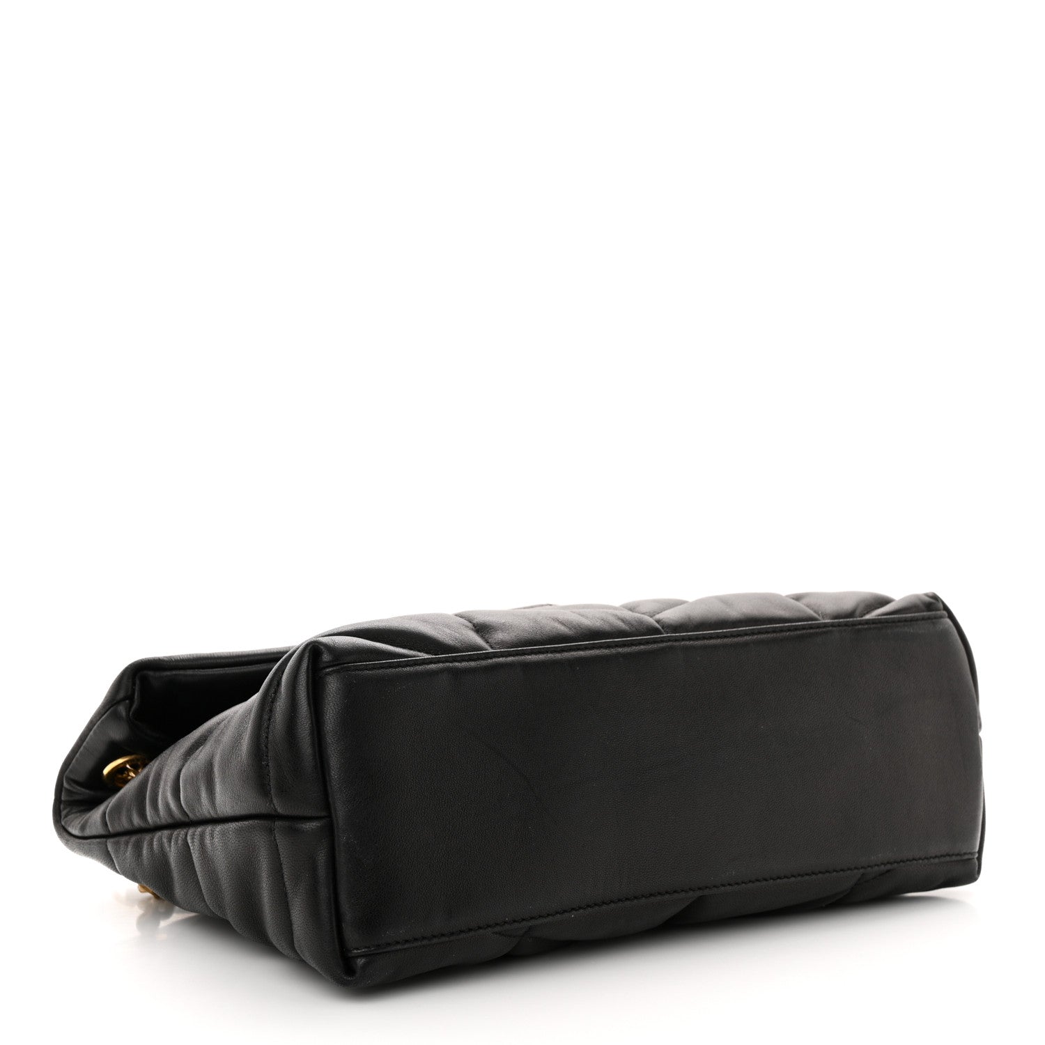 Saint Laurent Lambskin Quilted Small Loulou Puffer Monogram Chain Satchel Black 4 of 11