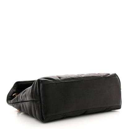 Saint Laurent Lambskin Quilted Small Loulou Puffer Monogram Chain Satchel Black 4 of 11