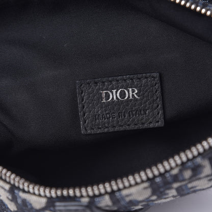 Christian Dior Oblique Mens Saddle Bag Blue 6 of 9