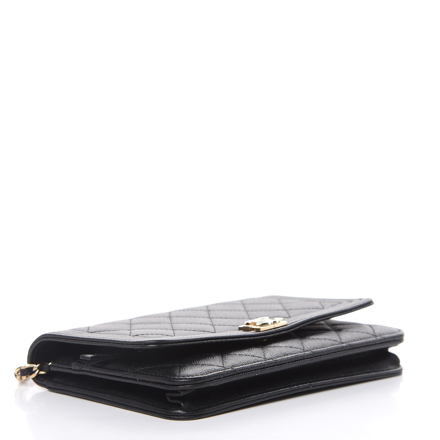 Chanel Caviar Quilted Boy Wallet On Chain WOC Black 4 of 16