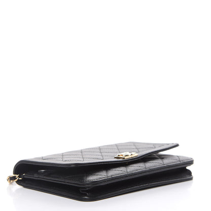 Chanel Caviar Quilted Boy Wallet On Chain WOC Black 4 of 16