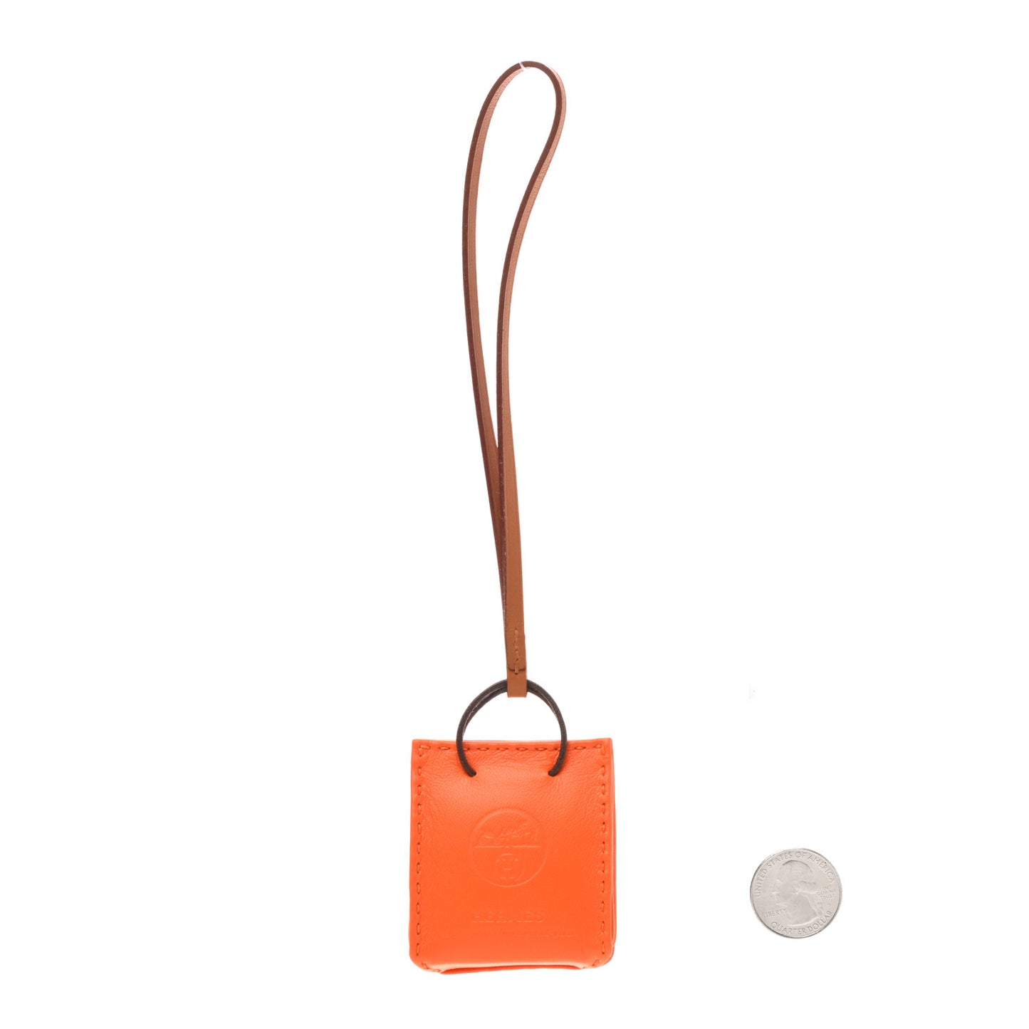 Milo Lambskin Swift Shopping Bag Charm Feu Gold