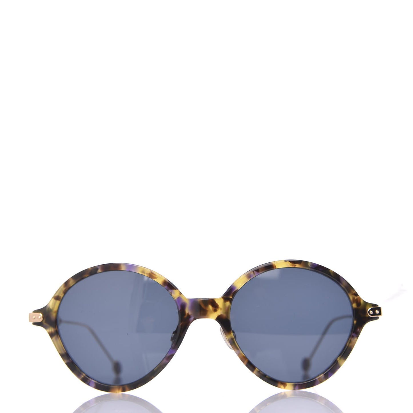 Acetate Umbrage Round Sunglasses Tortoise Blue