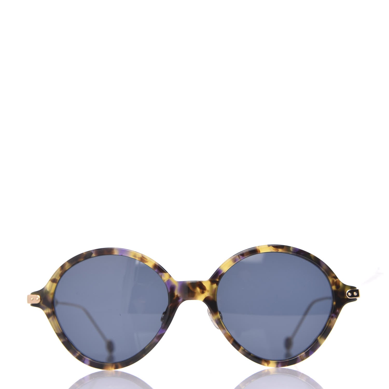 Christian Dior Acetate Umbrage Round Sunglasses Tortoise Blue 2 of 6