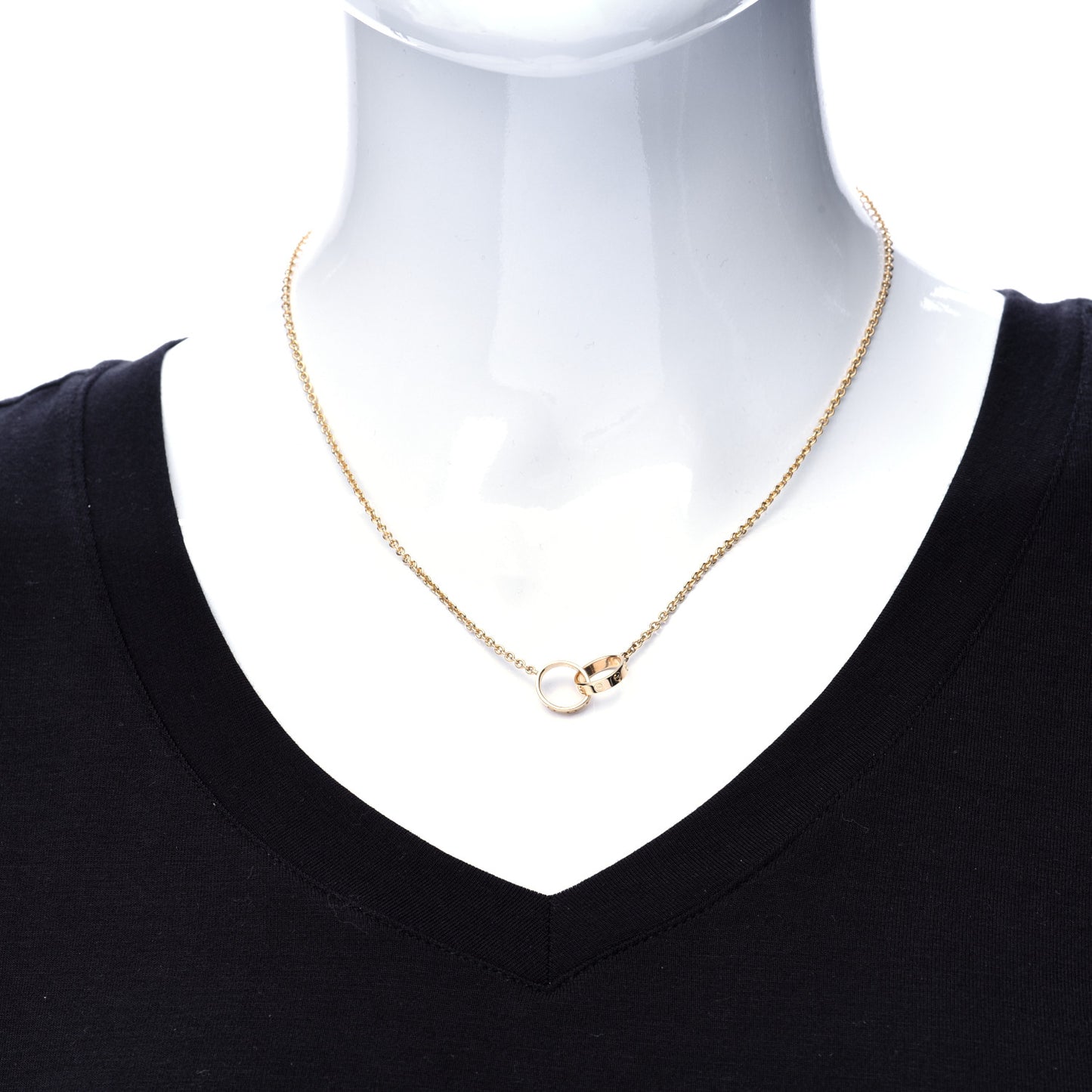 18K Yellow Gold Interlocking LOVE Necklace