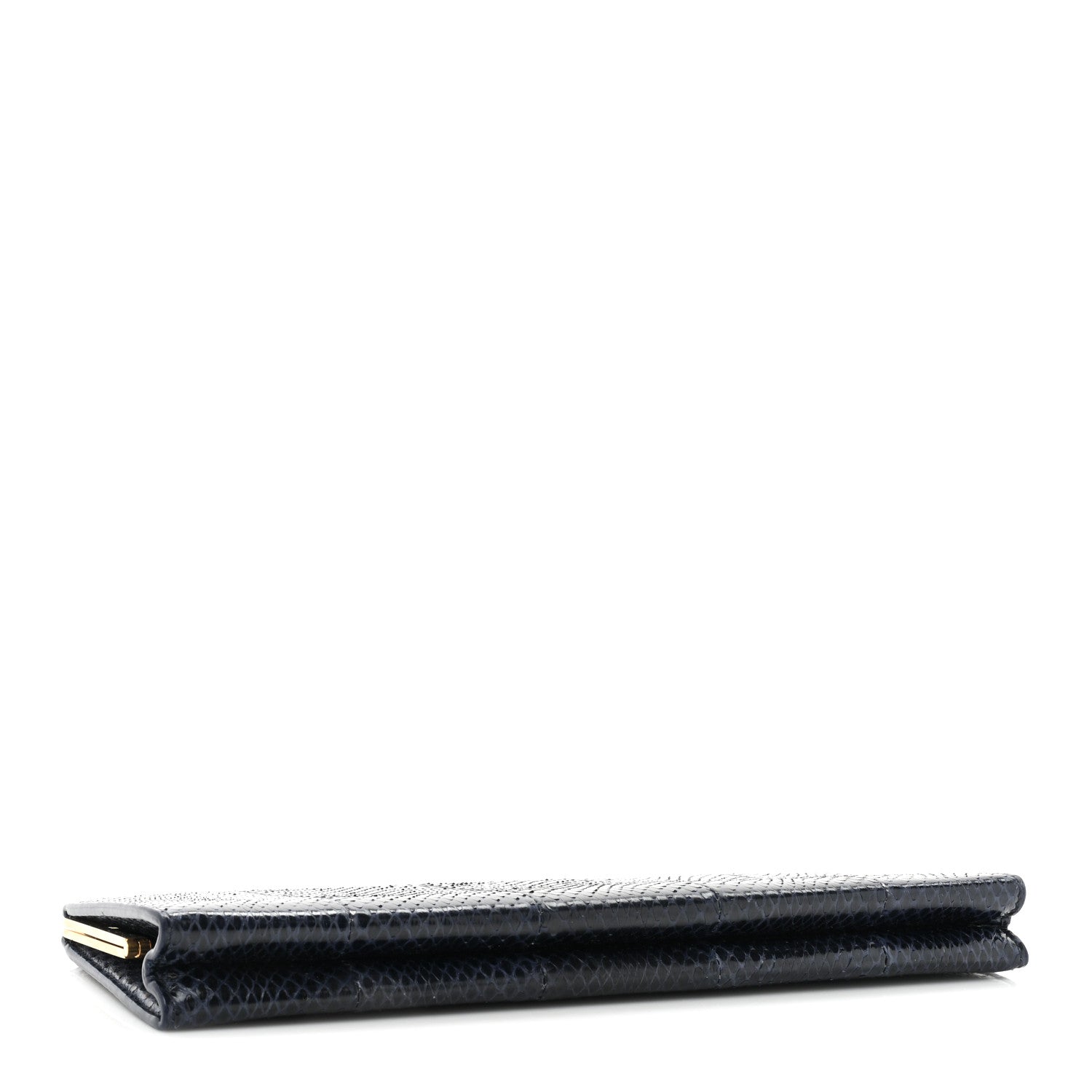 Saint Laurent Snakeskin Midnight Clutch Black 4 of 15