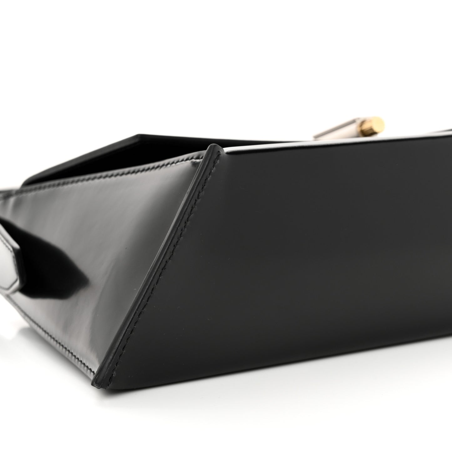 Calfskin Geometric Shoulder Bag Black