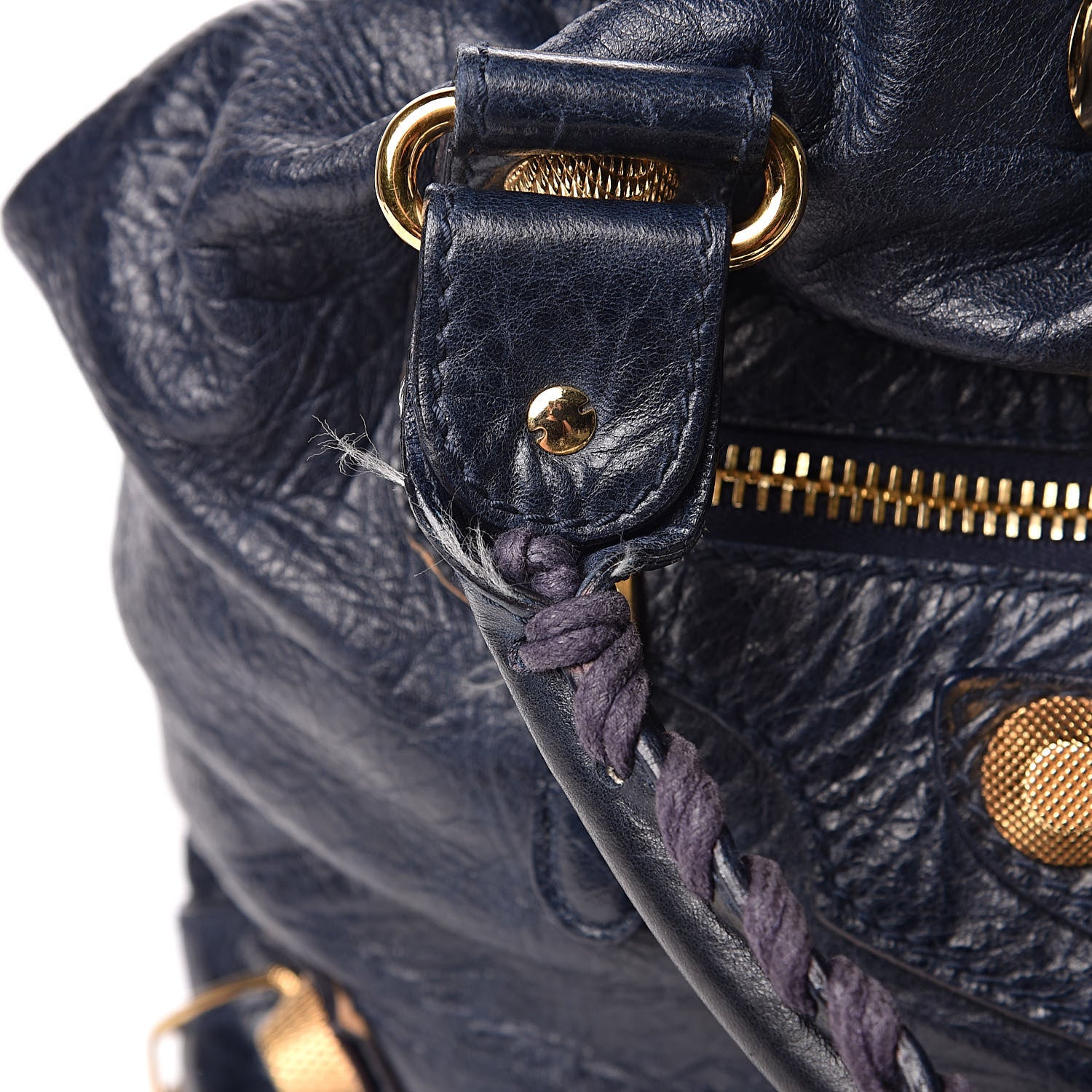 Balenciaga Agneau Giant 21 Gold Hardware Pompon Bleu Roi 14 of 15