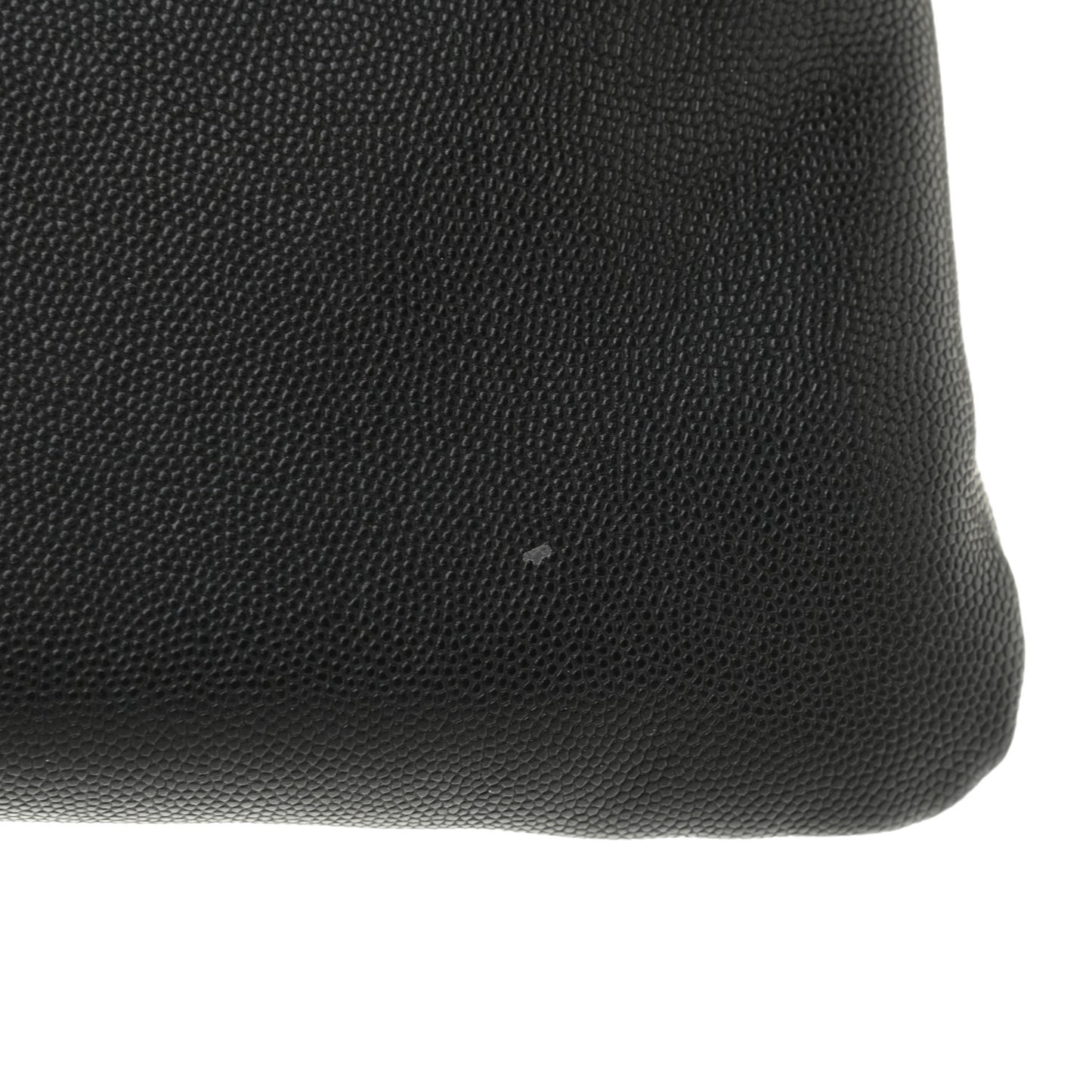 Grain De Poudre West Hollywood Monogram Fold Over Clutch Black