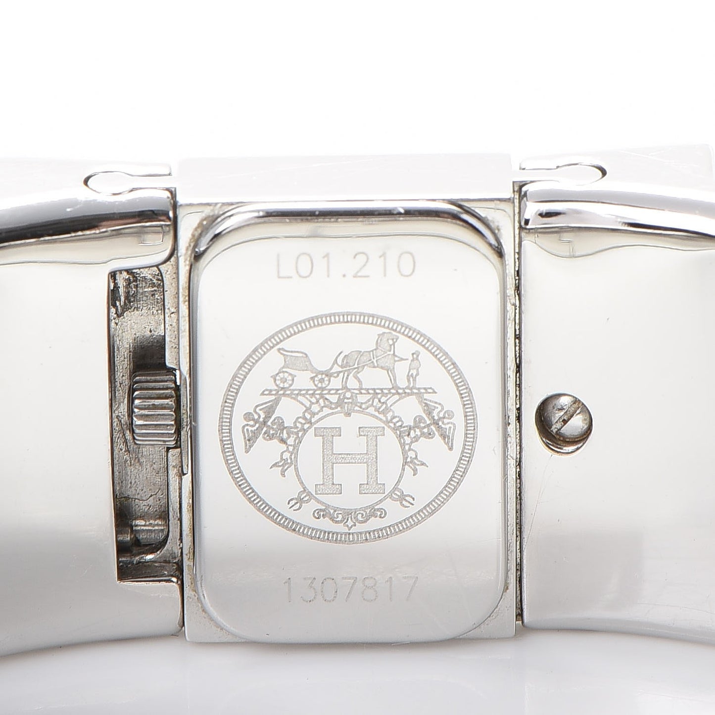 Stainless Steel Enamel 19mm Printed Horse Loquet Quartz Watch Blue