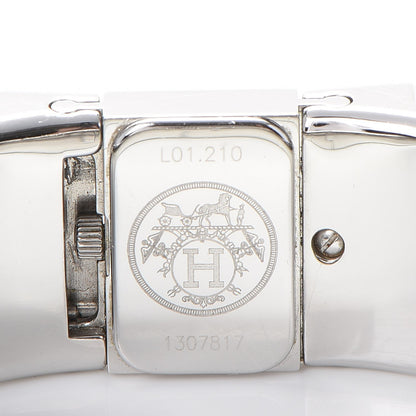 Hermes Stainless Steel Enamel 19mm Printed Horse Loquet Quartz Watch Blue 6 of 6