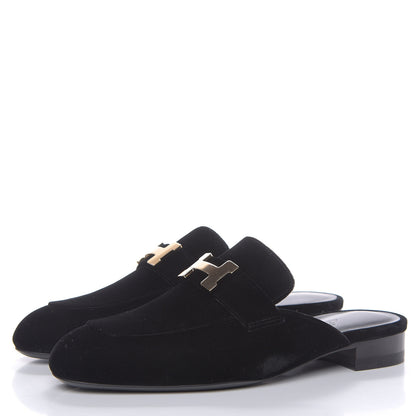 Hermes Velvet Trocadero Mule 36 Black 3 of 9