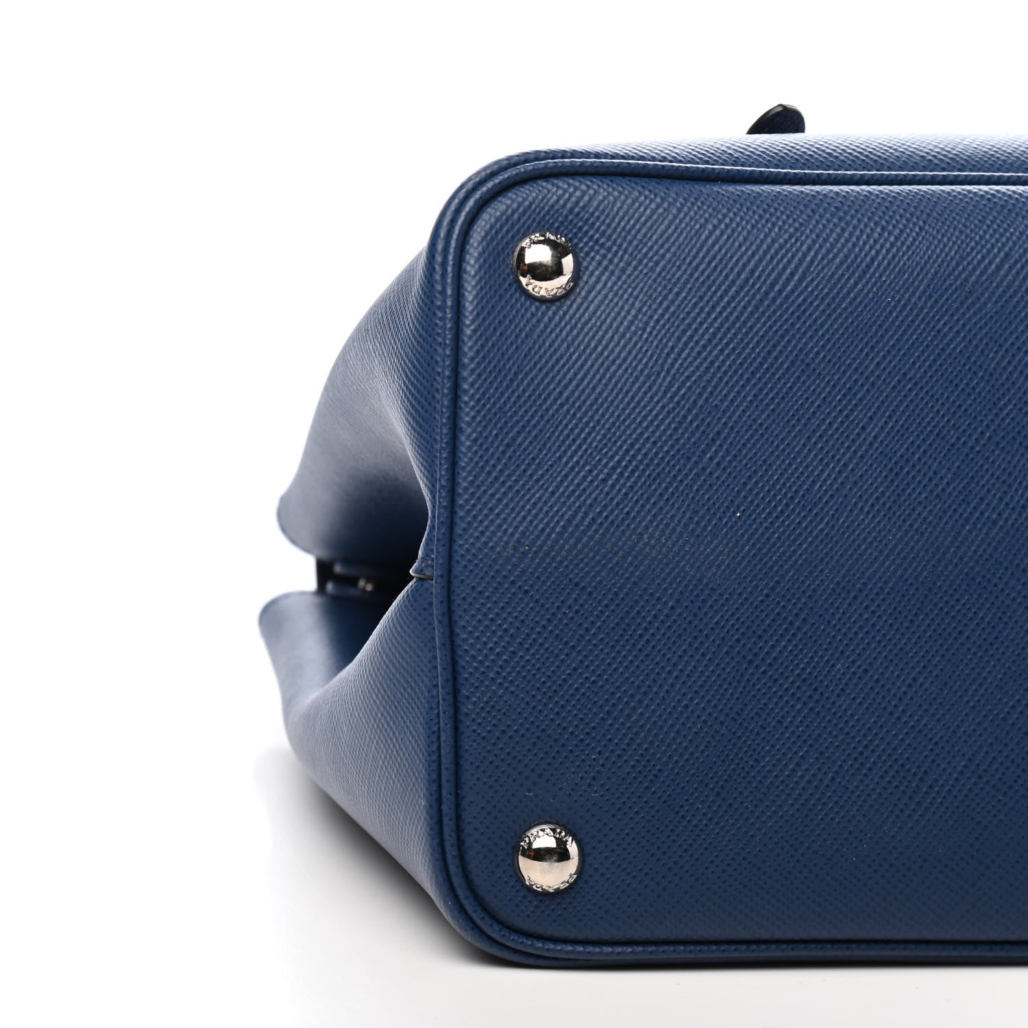 Prada Saffiano Cuir Convertible Top Handle Tote Bleuette 7 of 8
