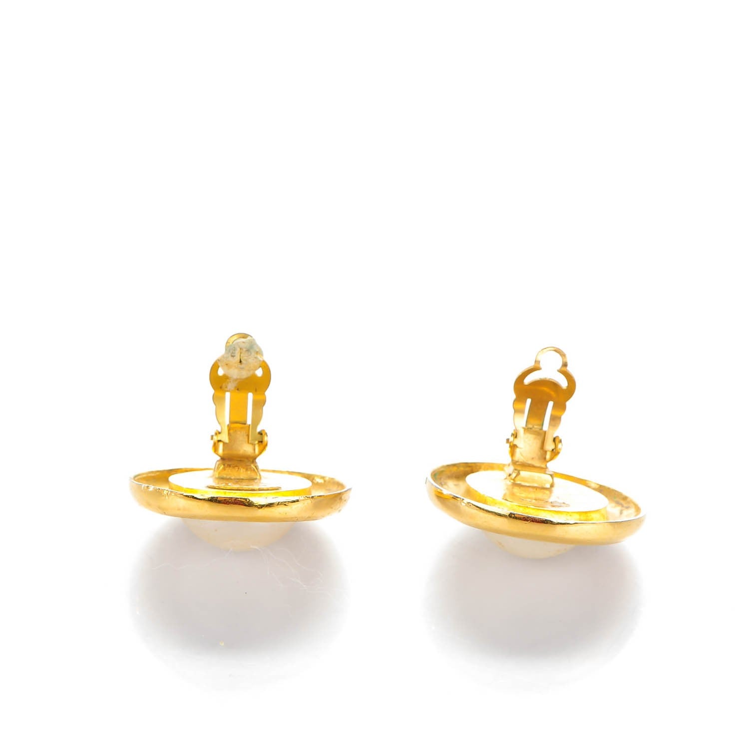 Chanel Pearl Rue Cambon Clip On Earrings Gold 3 of 4