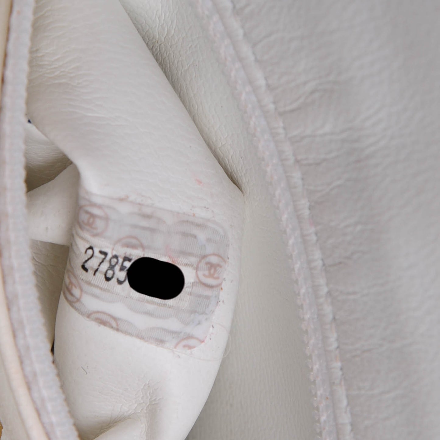 Lambskin Bekko Resin Mini Single Flap White
