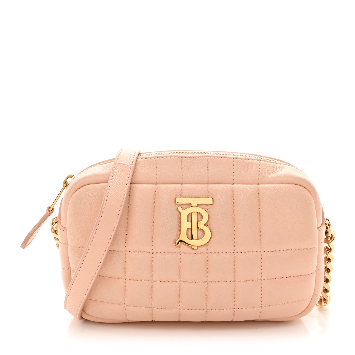 Burberry Lambskin Quilted Mini Lola Camera Bag Peach 1 of 11