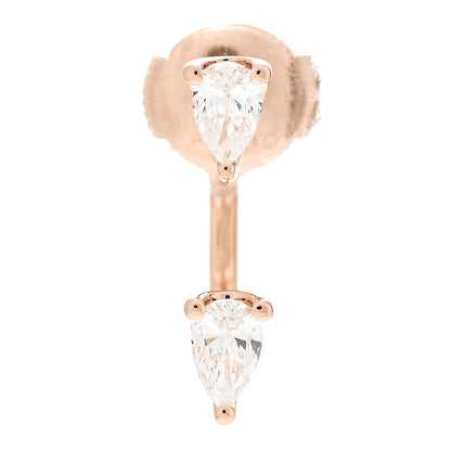 Anita Ko 18K Rose Gold Diamond Pear Orbit Earring 1 of 5