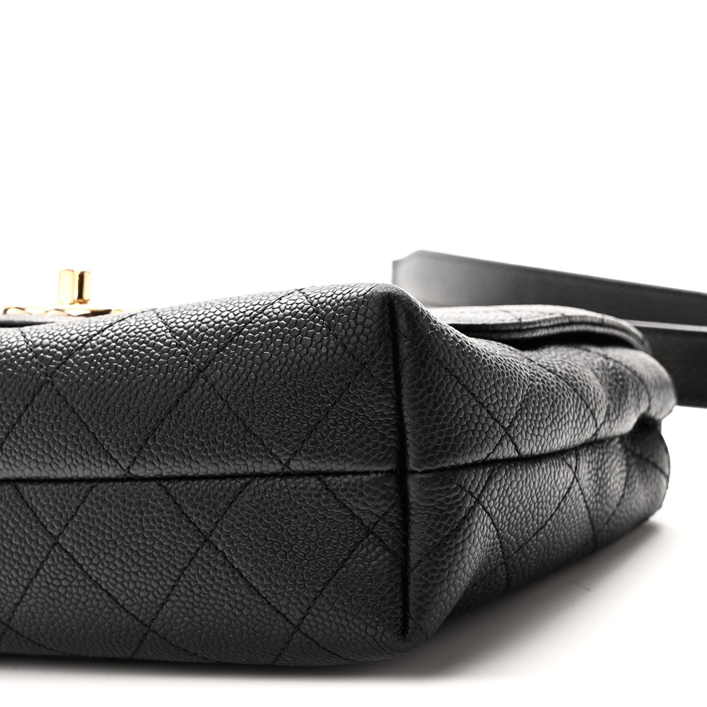 Caviar Quilted Small City Walk Flap Black