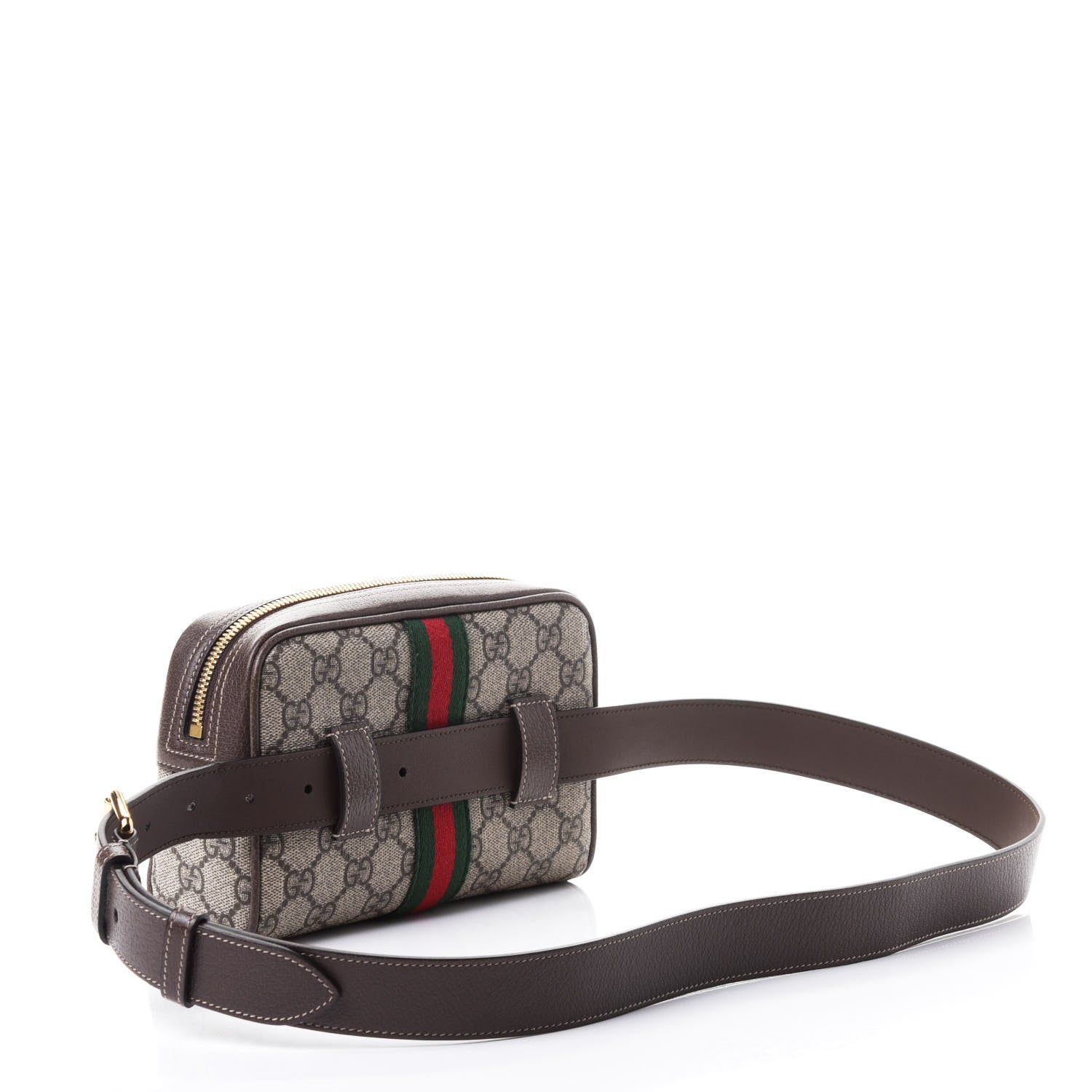 Gucci GG Supreme Monogram Web Small Ophidia Belt Bag 95 38 Dark Brown 2 of 4