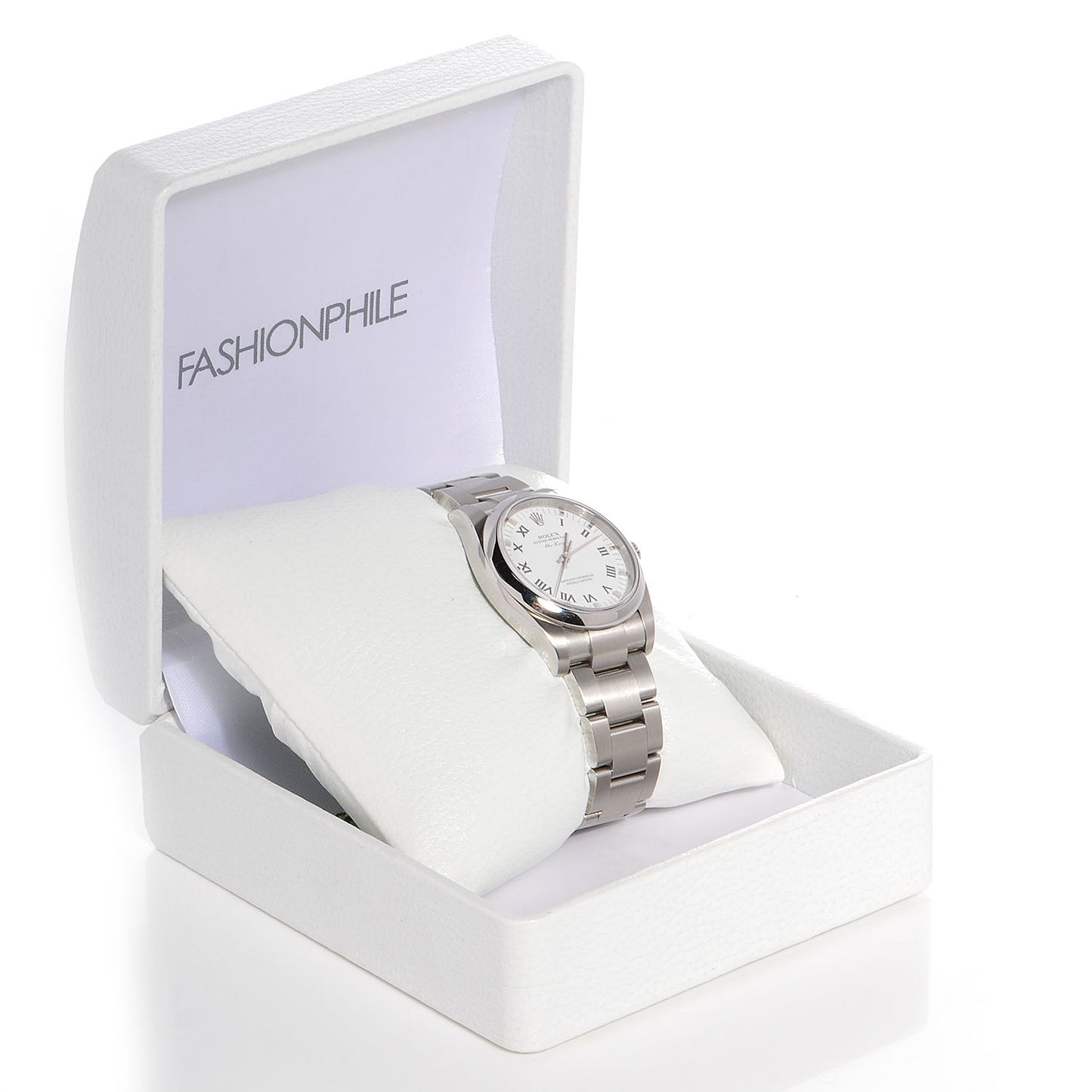 Stainless Steel 34mm Air King Watch White Roman 114200
