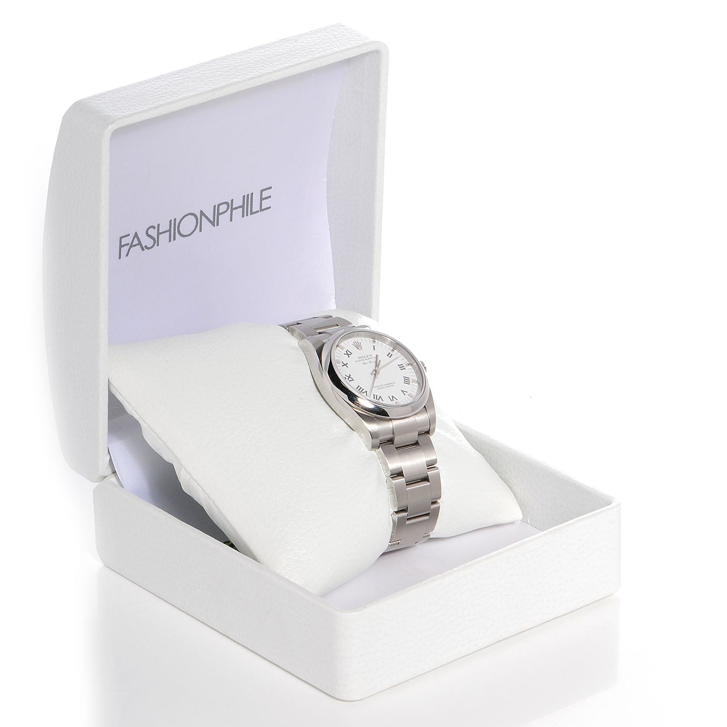 Rolex Stainless Steel 34mm Air King Watch White Roman 114200 7 of 8