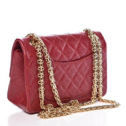 Chanel Aged Calfskin Quilted 2.55 Reissue Mini Flap Red 3 of 10