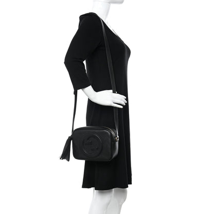 Gucci Sakai Be Green Calfskin Diagonal Stitched Small Blondie Shoulder Bag Black 2 of 10