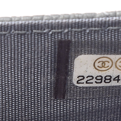 Chanel Caviar Quilted Boy Flap Card Holder Grey 8 of 9
