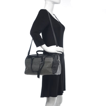 Saint Laurent Calfskin Studded Classic Duffle 6 Black 2 of 10
