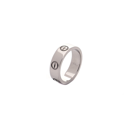 Cartier 18K White Gold 5.5mm LOVE Ring 50 5.25 5 of 5