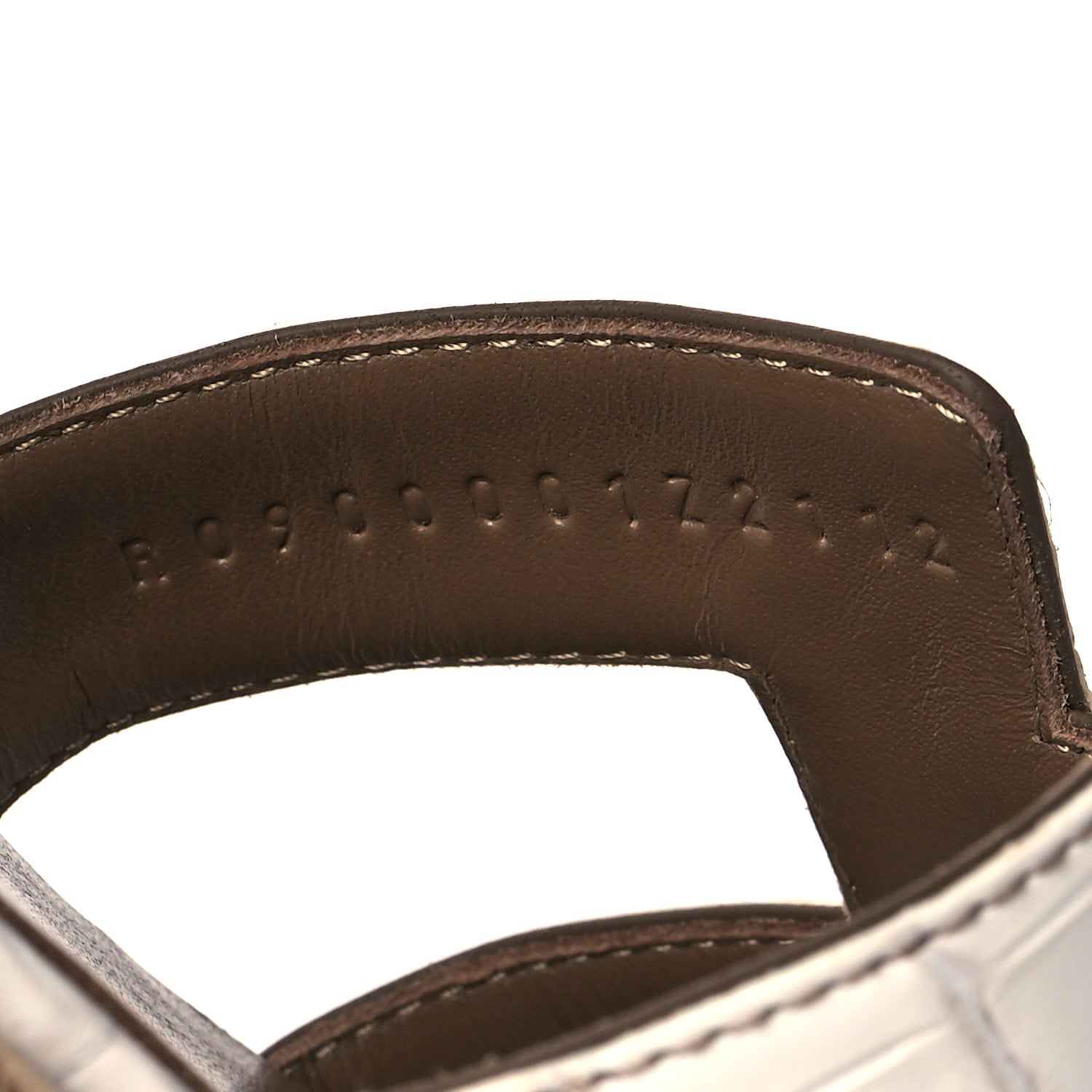Hermes Matte Niloticus Crocodile Himalaya Oran Sandals 37 Blanc 8 of 9
