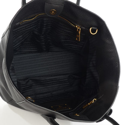 Prada Vitello Daino Tote Nero Black 6 of 7