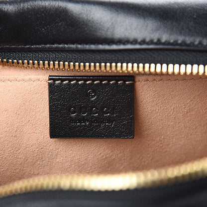 Gucci Monogram Matelasse Diagonal Small GG Marmont Chain Shoulder Bag Beige Black 5 of 9