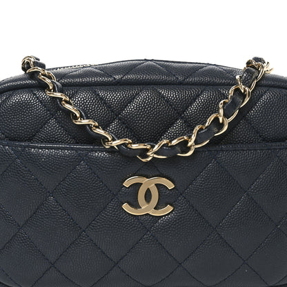 Chanel Caviar Quilted Camera Case Navy 8 of 10