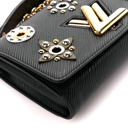Louis Vuitton Epi Mechanical Flowers Twist Chain Wallet Black 9 of 10