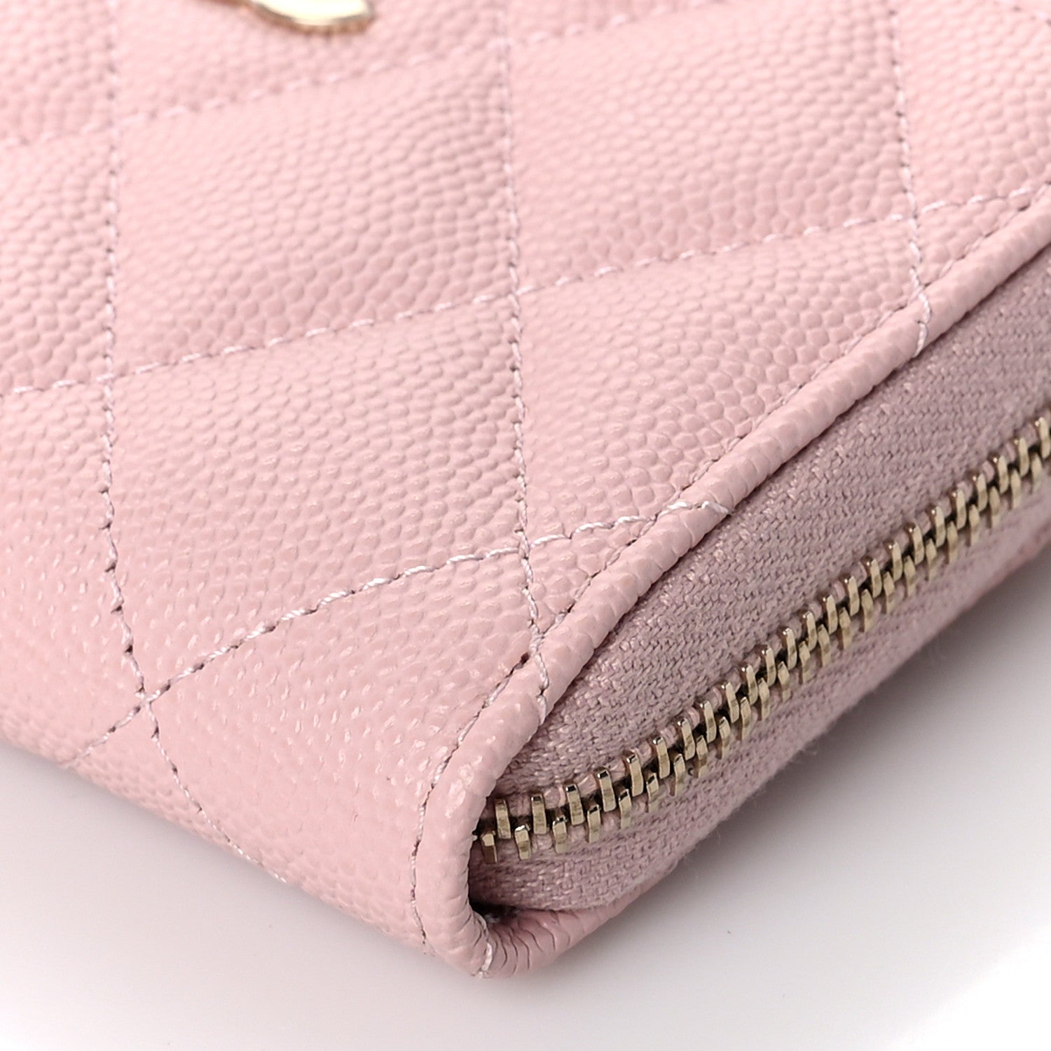 Chanel Caviar Quilted Zip Coin Purse Light Pink 9 of 10